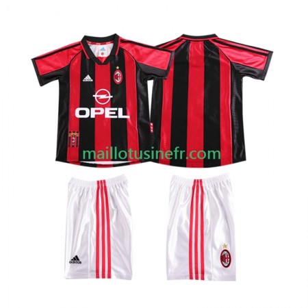 Maillot de Foot AC Milan 1999 Domicile Retro 1998 - Enfant Maillot de Foot AC Milan 1999 Domicile Retro 1998 - Enfant